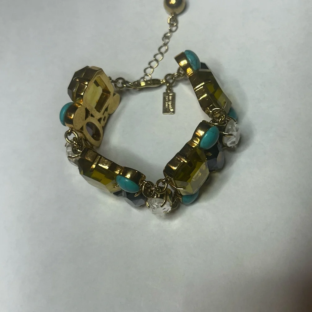 Kate Spade NY  Elegant Multi-Color Iced Gemstone Colorful Bracelet Designer - Picture 6 of 8